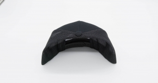 Black Flat Bill 5-Panel Classic Trucker Cap w/ Silver GTECHNIQ Logo