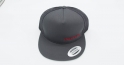 Grey Flat Bill 5 Panel Classic Trucker Cap w/ Red GTECHNIQ Logo