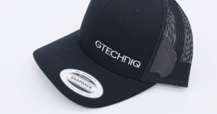 Black Retro Trucker Cap w/ Silver GTECHNIQ Logo