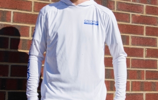 White Lightweight Sun Protection Hoodie - Gtechniq Marine